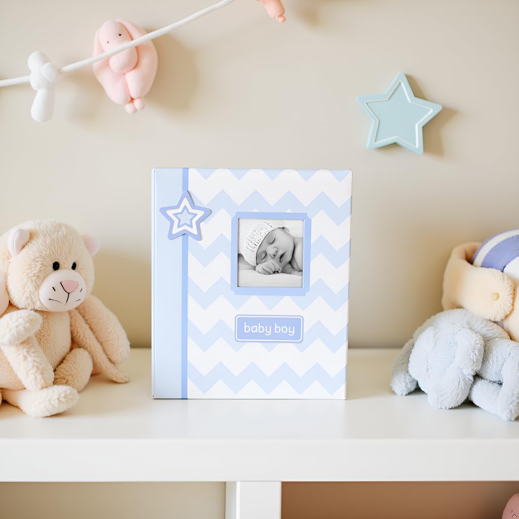 Amazon.com: Lil' Peach First 5 Years Chevron Baby Memory Book